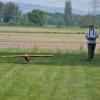 Bernhard Müller mit seinem Jettrainer.